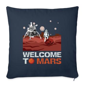 Mars Welcome - Sofa pillowcase 17,3'' x 17,3'' (45 x 45 cm) - navy - Front