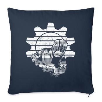 welding - Sofa pillowcase 17,3'' x 17,3'' (45 x 45 cm) - navy - Front