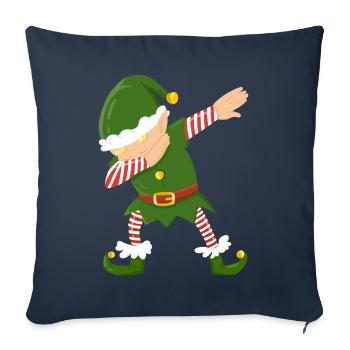 Elf dab dabbing Christmas funny trend gift - Sofa pillowcase 17,3'' x 17,3'' (45 x 45 cm) - navy - Front