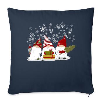 Nordic Christmas Gnome Elves Gnome Gift - Sofa pillowcase 17,3'' x 17,3'' (45 x 45 cm) - navy - Front