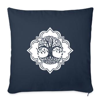 Yggdrasil World Tree of Life Viking - Sofa pillowcase 17,3'' x 17,3'' (45 x 45 cm) - navy - Front