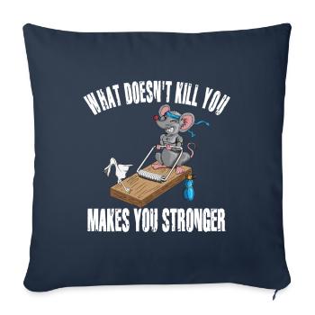 Entraînement amusant de souris Mousetrap Fitness Workout - Housse de coussin décorative 45 x 45 cm - bleu marine - Devant