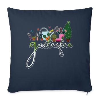 Gartenfee Garten Fee Gärtnerin Garten - Sofakissenbezug 45 x 45 cm - Navy - Vorne