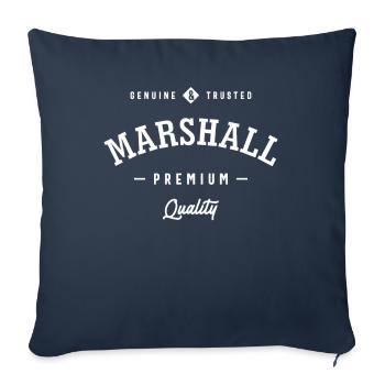 Mens Marshall Original Drôle Nom Personnalisé - Housse de coussin décorative 45 x 45 cm - bleu marine - Devant