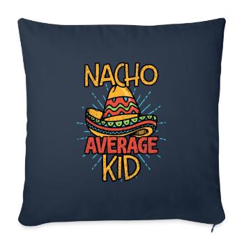 Nacho Average Kid Kids Outfit Mexique Fans - Housse de coussin décorative 45 x 45 cm - bleu marine - Devant