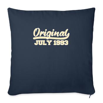 29ème anniversaire Juillet né 1993 Idée cadeau - Housse de coussin décorative 45 x 45 cm - bleu marine - Devant