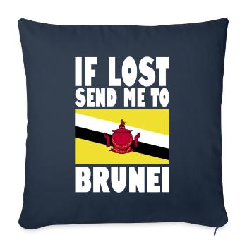 Brunei Flagge Spruch - Sofakissenbezug 45 x 45 cm - Navy - Vorne