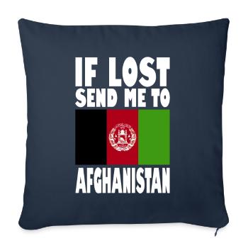 Afghanistan Flagge Spruch - Sofakissenbezug 45 x 45 cm - Navy - Vorne