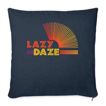 Lazy Spring Toy Beach 2022 Tropical Bonjour Été - Housse de coussin décorative 45 x 45 cm - bleu marine - Devant