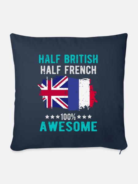 Halb Brite Halb Brite - Sofakissenbezug 45 x 45 cm - Navy