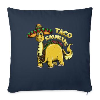 Brachiosaurus Dinosaur Tacosaurus Cinco de Mayo - Sofa pillowcase 17,3'' x 17,3'' (45 x 45 cm) - navy - Front