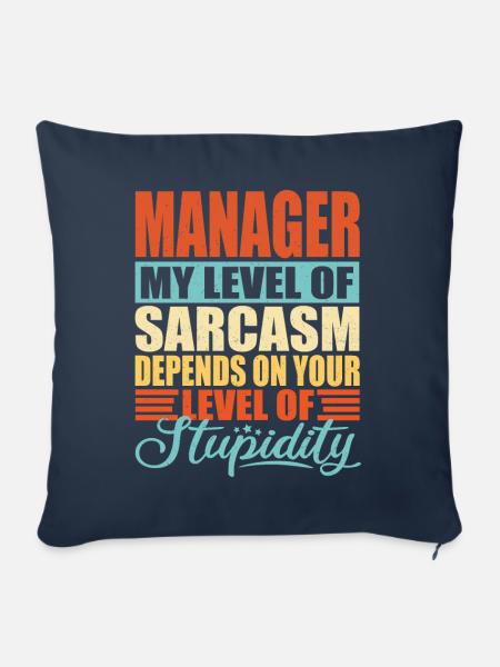 Manager sarkasmus Lustiger Manager - Sofakissenbezug 45 x 45 cm - Navy