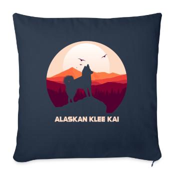 Alaskan Clover Wharf - Sofa pillowcase 17,3'' x 17,3'' (45 x 45 cm) - navy - Front