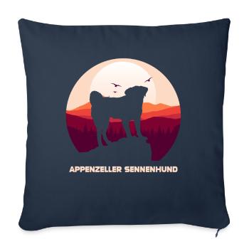 Appenzeller Sennenhund - Sofa pillowcase 17,3'' x 17,3'' (45 x 45 cm) - navy - Front