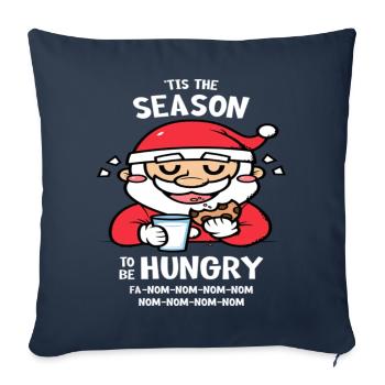 Christmas Hungry Season - Sofa pillowcase 17,3'' x 17,3'' (45 x 45 cm) - navy - Front