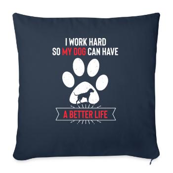 American Pit Bull Terrier - Housse de coussin décorative 45 x 45 cm - bleu marine - Devant