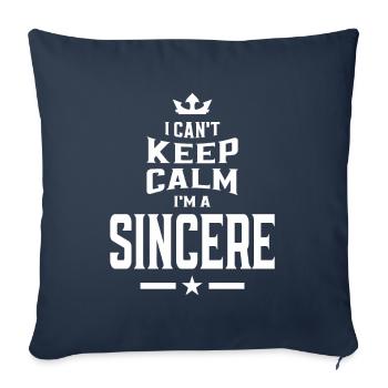 Ich kann nicht ruhig bleiben Ich bin ein aufrichtiger personalisierter Name - Sofakissenbezug 45 x 45 cm - Navy - Vorne