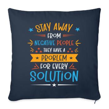 Solution Critical Thinkers Positive Motivation - Housse de coussin décorative 45 x 45 cm - bleu marine - Devant