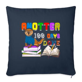 Happy 100th Day Otter 100 Days Of School - Sofa pillowcase 17,3'' x 17,3'' (45 x 45 cm) - navy - Front