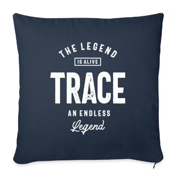 Trace Personalized Name - Sofa pillowcase 17,3'' x 17,3'' (45 x 45 cm) - navy - Front