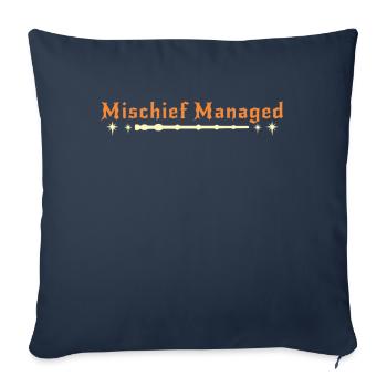 100e jour méfait magique heureux 100 jours d’école - Housse de coussin décorative 45 x 45 cm - bleu marine - Devant
