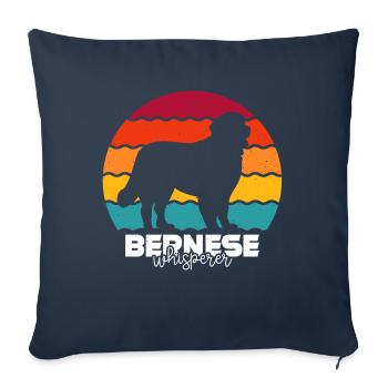 Bernese Mountain Dog - Sofa pillowcase 17,3'' x 17,3'' (45 x 45 cm) - navy - Front