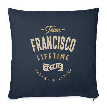 Team Francisco Lifetime Member Personalized Name - Sofa pillowcase 17,3'' x 17,3'' (45 x 45 cm) - navy - Front