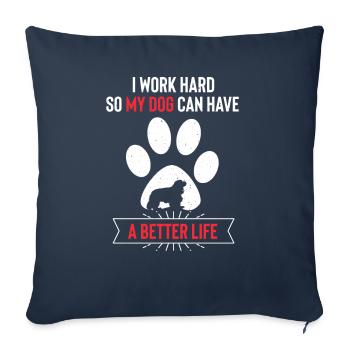 Cavalier King Charles Spaniel Cadeau - Housse de coussin décorative 45 x 45 cm - bleu marine - Devant