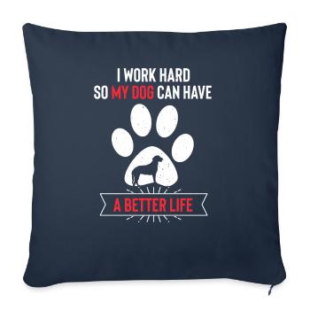 Curly Coated Retriever - Sofa pillowcase 17,3'' x 17,3'' (45 x 45 cm) - navy - Front
