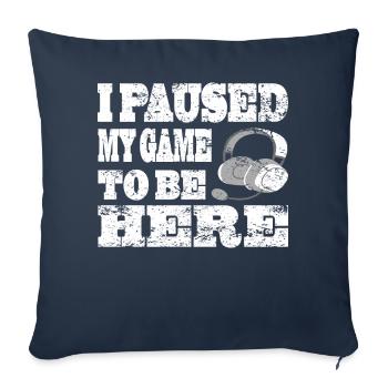 Gaming Retro Geschenkidee - Sofakissenbezug 45 x 45 cm - Navy - Vorne