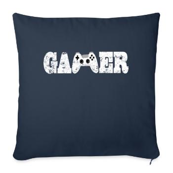 Gaming Retro Geschenkidee - Sofakissenbezug 45 x 45 cm - Navy - Vorne