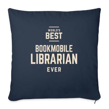 Bookmobile Librarian Job Title Profession - Sofa pillowcase 17,3'' x 17,3'' (45 x 45 cm) - navy - Front