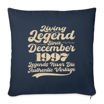 Once upon a time there was a legend. December 1997 Birth - Sofa pillowcase 17,3'' x 17,3'' (45 x 45 cm) - navy - Front