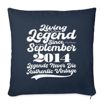 Once upon a time there was a legend. September 2014 Birth - Sofa pillowcase 17,3'' x 17,3'' (45 x 45 cm) - navy - Front