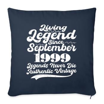 Il était une fois une légende. Septembre 1999 Naissance - Housse de coussin décorative 45 x 45 cm - bleu marine - Devant