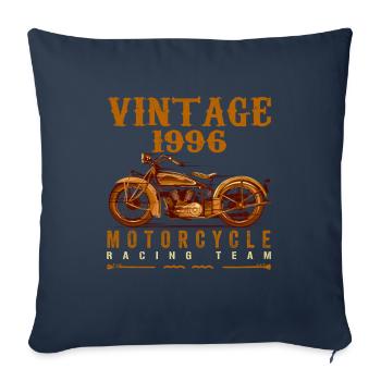 Les légendes sont nées en 1996 et conduisent des motos - Housse de coussin décorative 45 x 45 cm - bleu marine - Devant