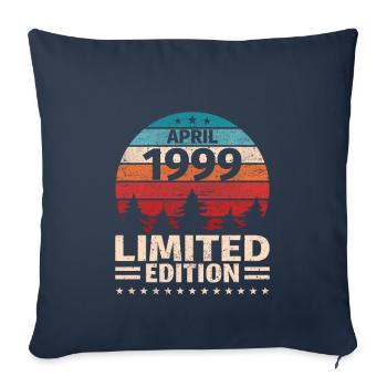 24th birthday April Vintage 1999 Vintage - Sofa pillowcase 17,3'' x 17,3'' (45 x 45 cm) - navy - Front