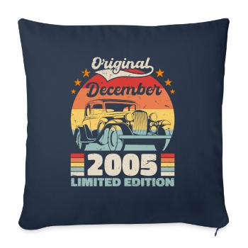December 2005 Birthday Present December 2005 - Sofa pillowcase 17,3'' x 17,3'' (45 x 45 cm) - navy - Front