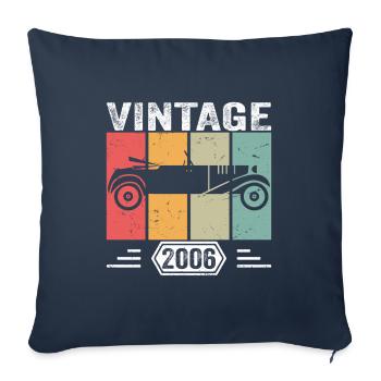 Classic Since 2006, Vintage Car Birthday Gift 2006 - Sofa pillowcase 17,3'' x 17,3'' (45 x 45 cm) - navy - Front