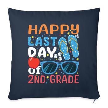 2nd Grade Bye Schools Out Last Class Day Of Summer - Sofa pillowcase 17,3'' x 17,3'' (45 x 45 cm) - navy - Front
