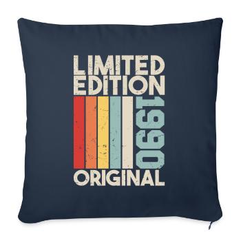 1990 - Limited Edition Birthday Gift 1990 Original - Sofakissenbezug 45 x 45 cm - Navy - Vorne