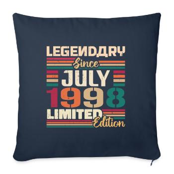 July 1998 Anniversary July 1998 July Vintage - Sofa pillowcase 17,3'' x 17,3'' (45 x 45 cm) - navy - Front