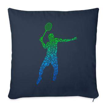 Badminton Badminton Players Badminton Kids - Sofa pillowcase 17,3'' x 17,3'' (45 x 45 cm) - navy - Front