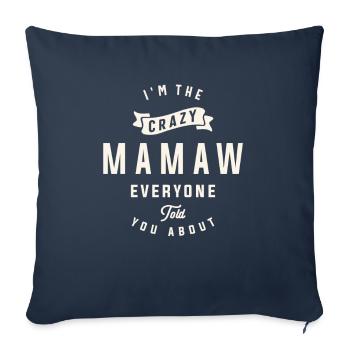 Je suis la maman folle dont tout le monde vous a parlé - Housse de coussin décorative 45 x 45 cm - bleu marine - Devant