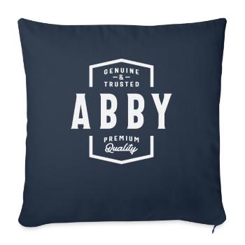 Abby Genuine and Trusted Name Abby - Sofa pillowcase 17,3'' x 17,3'' (45 x 45 cm) - navy - Front