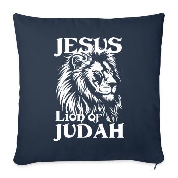 Jesus Christus Löwe von Judah Christ Lion of Judah - Sofa pillowcase 17,3'' x 17,3'' (45 x 45 cm) - navy - Front