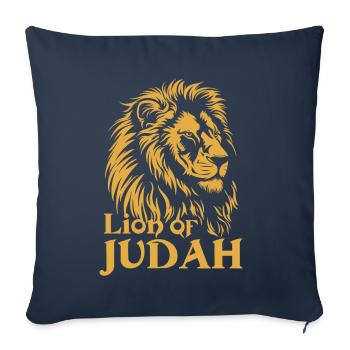 Löwe von Juda Jesus Christus Christ Lion of Judah - Sofa pillowcase 17,3'' x 17,3'' (45 x 45 cm) - navy - Front