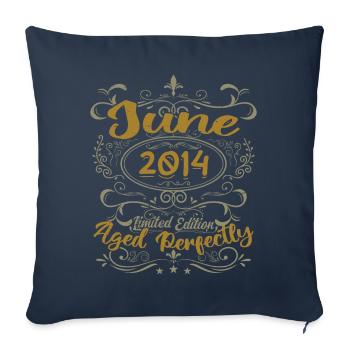2014 June 2014 Birthday Gift June 2014 June - Sofa pillowcase 17,3'' x 17,3'' (45 x 45 cm) - navy - Front