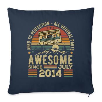 2014 July | Born in July 2014 | July 2014 - Sofa pillowcase 17,3'' x 17,3'' (45 x 45 cm) - navy - Front