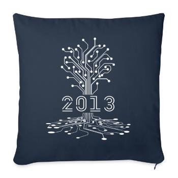Cadeau Anniversaire 2013 Gaming, Cadeau Gamer 2013 - Housse de coussin décorative 45 x 45 cm - bleu marine - Devant